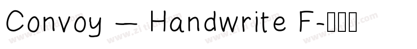 Convoy — Handwrite F字体转换